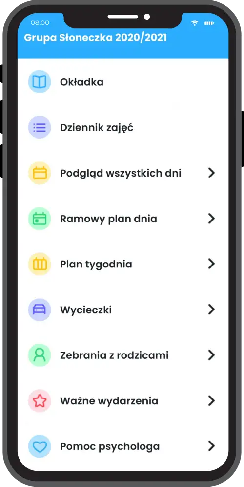 aplikacja do zarzadzania pobytem dziecka w zlobku i przedszkolu